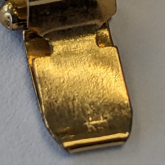 VTG GOLD TONE CHUNKY CONE BRACELET W/SECURITY CHAIN - Picture 13 of 14